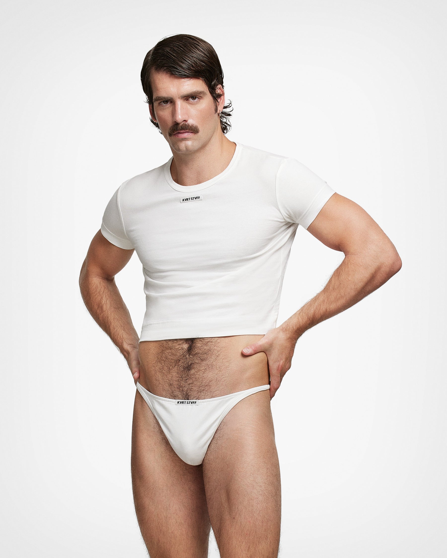 2 Pack Off-White Unfinished Thong