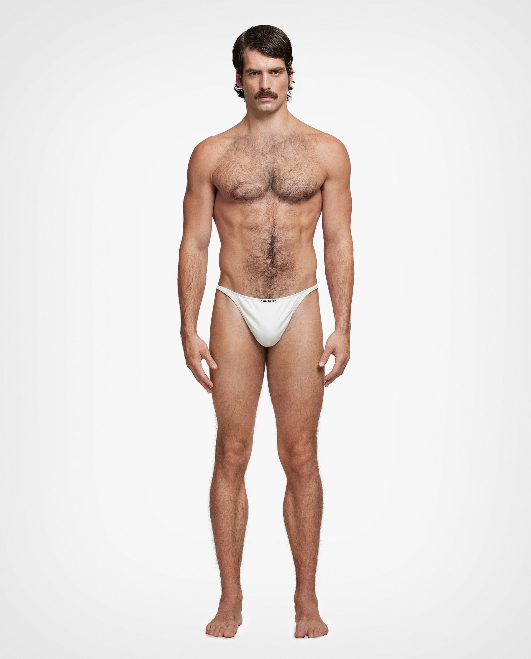 2 Pack Off-White Unfinished Thong