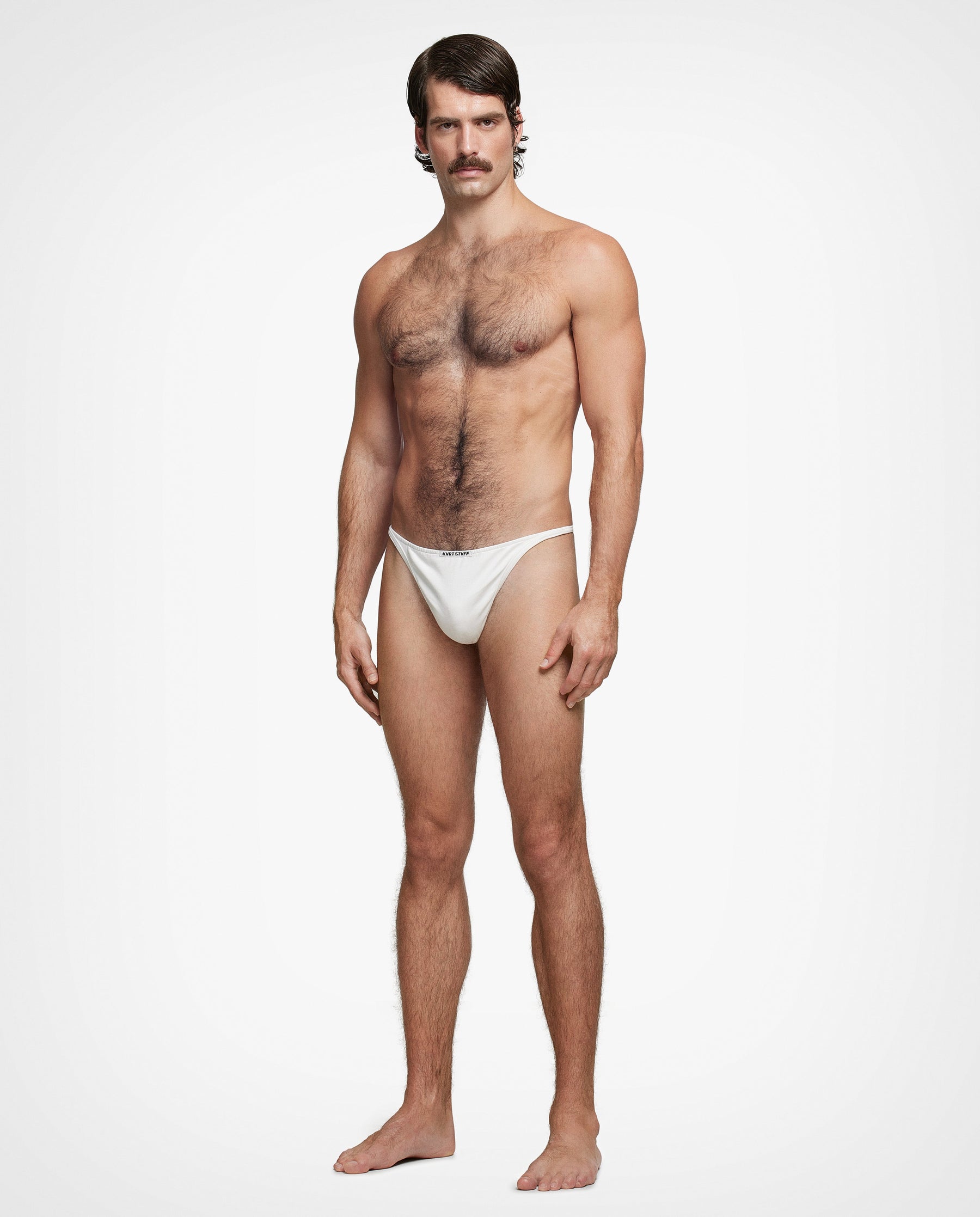 2 Pack Off-White Unfinished Thong