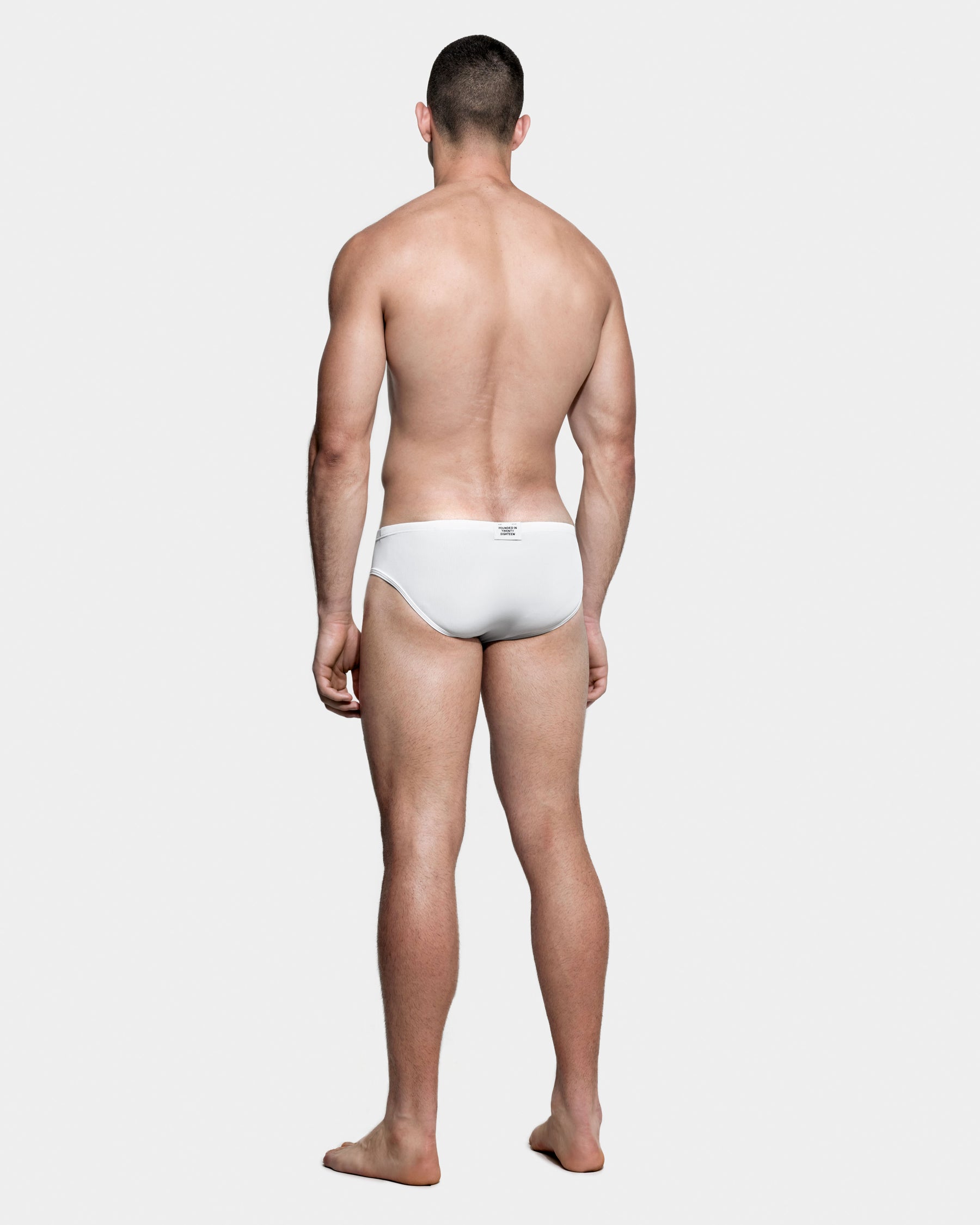 White Kneibler Swim Brief