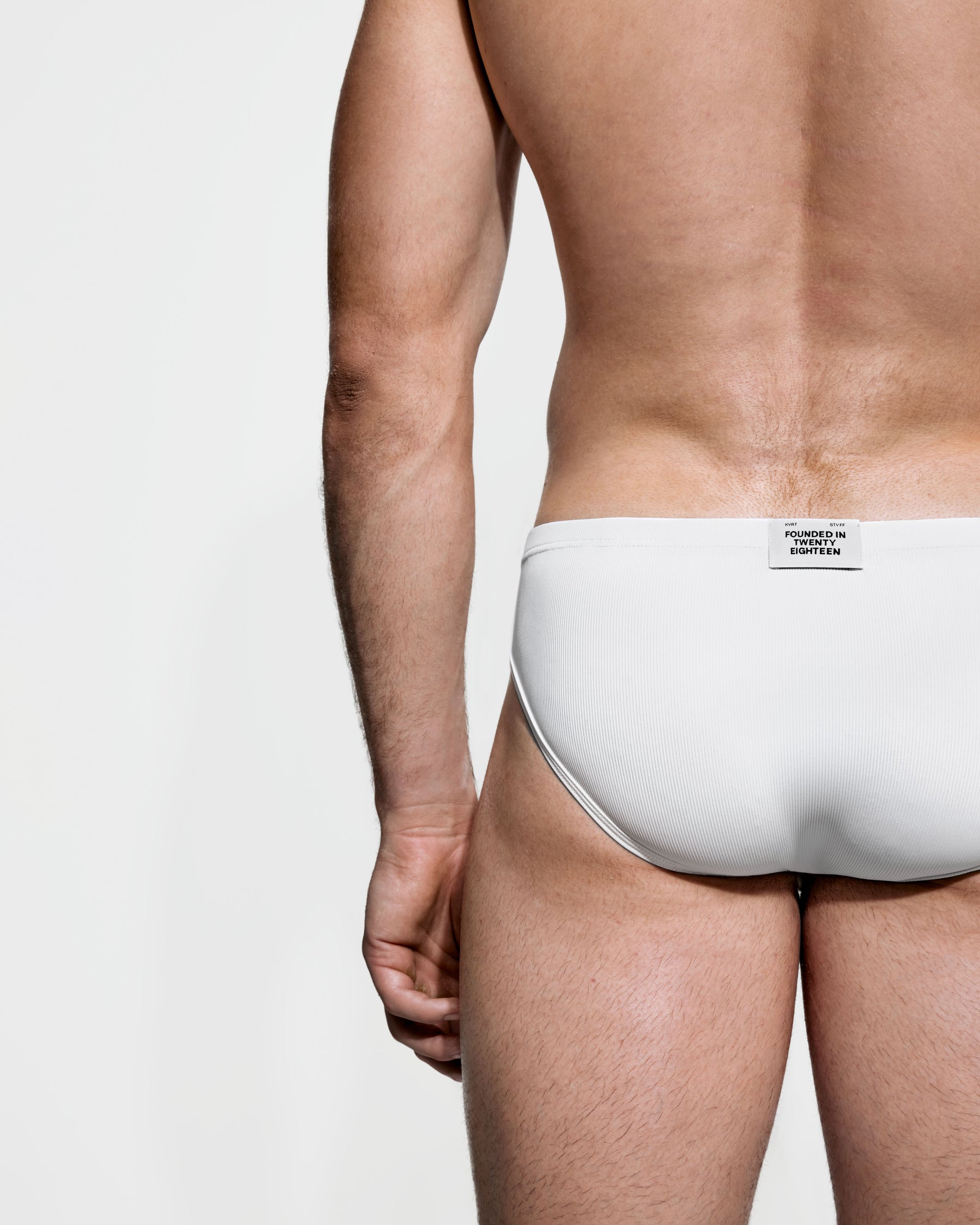 White Kneibler Swim Brief