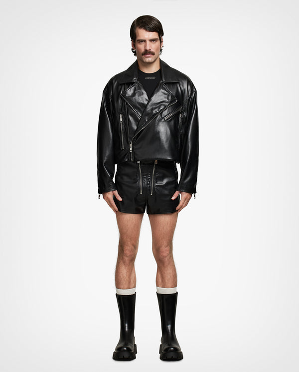 Black Strabler Biker Jacket