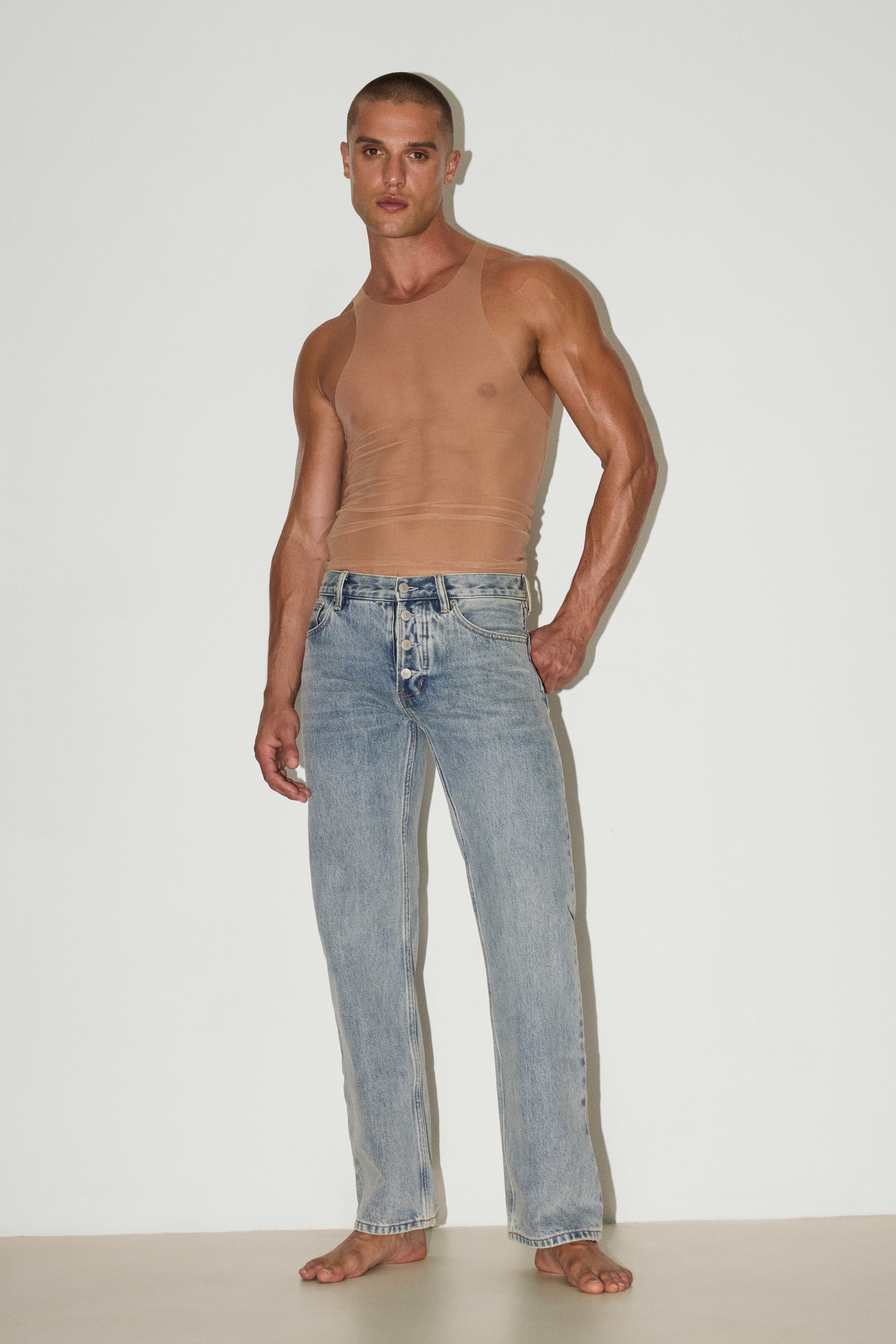 Denim Straight Jeans