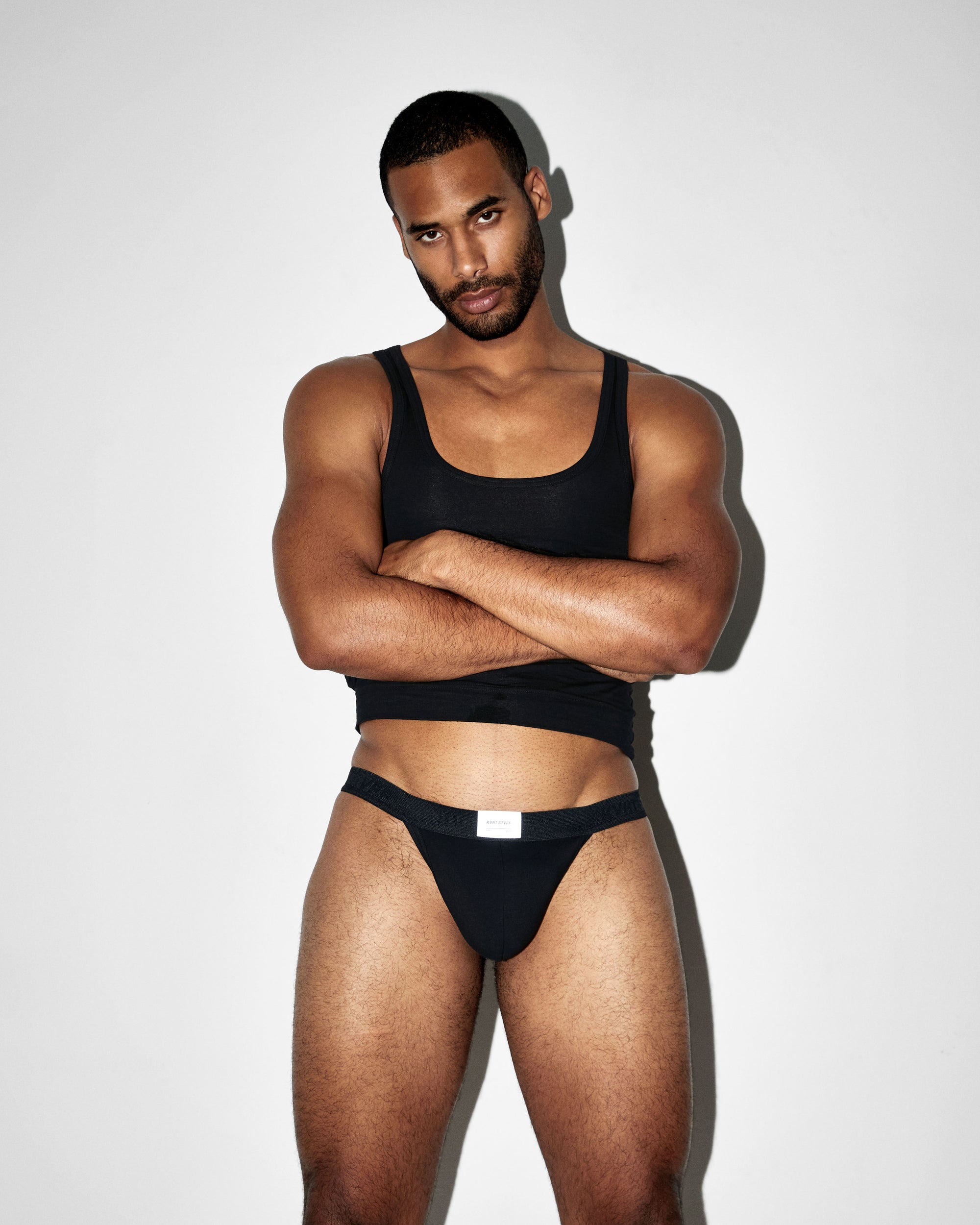 Black KVRT Cotton Thong